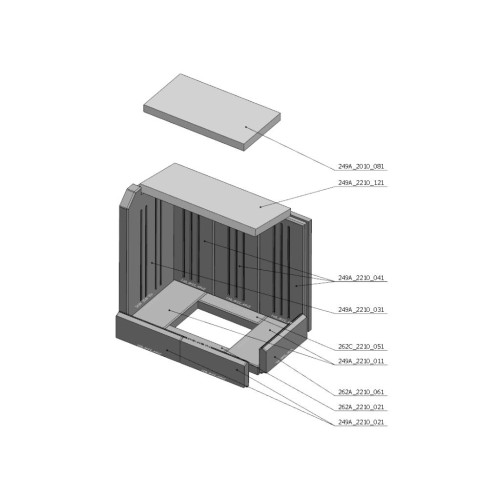 Žárobetonová komora komplet - bílá KV IMPRESSION R 3g L 63.51.38.14